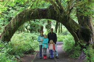 My family in Olympic National Park - Hall of Mosses Trail